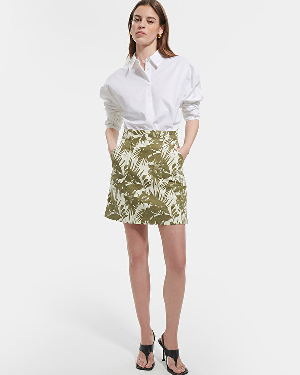 Johanna skirt Tropical print straight skirt ZAPA