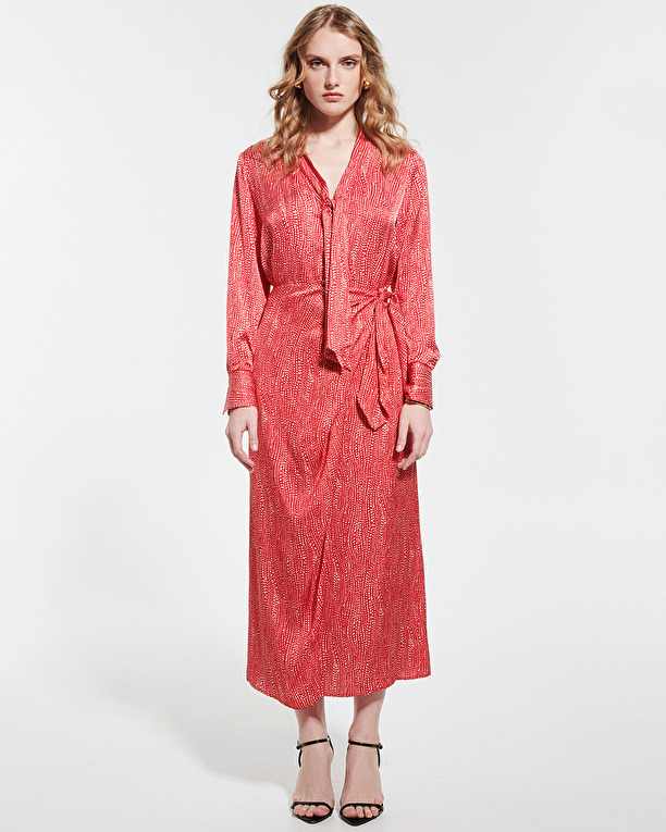 Jacky skirt Long red wrap skirt ZAPA
