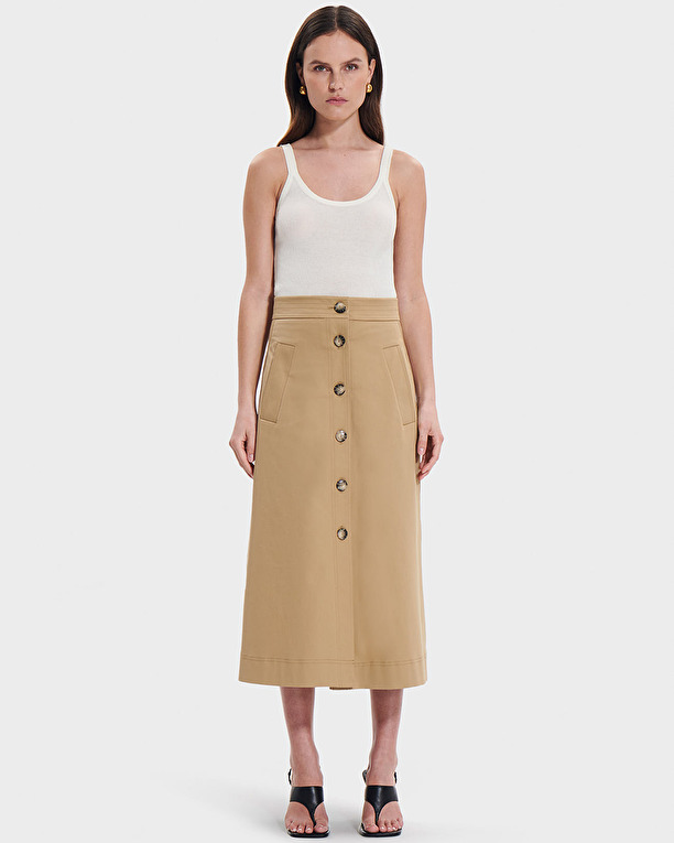 Jona skirt Long bronze skirt ZAPA