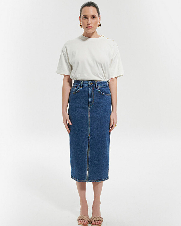 Jude skirt Long denim skirt ZAPA