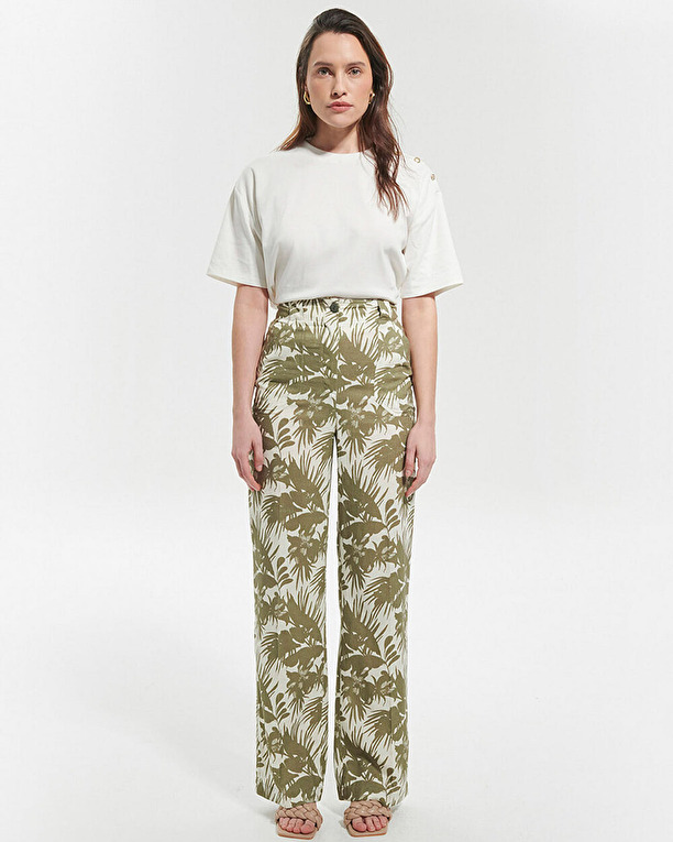 Pampelonne pants Tropical print light pants ZAPA