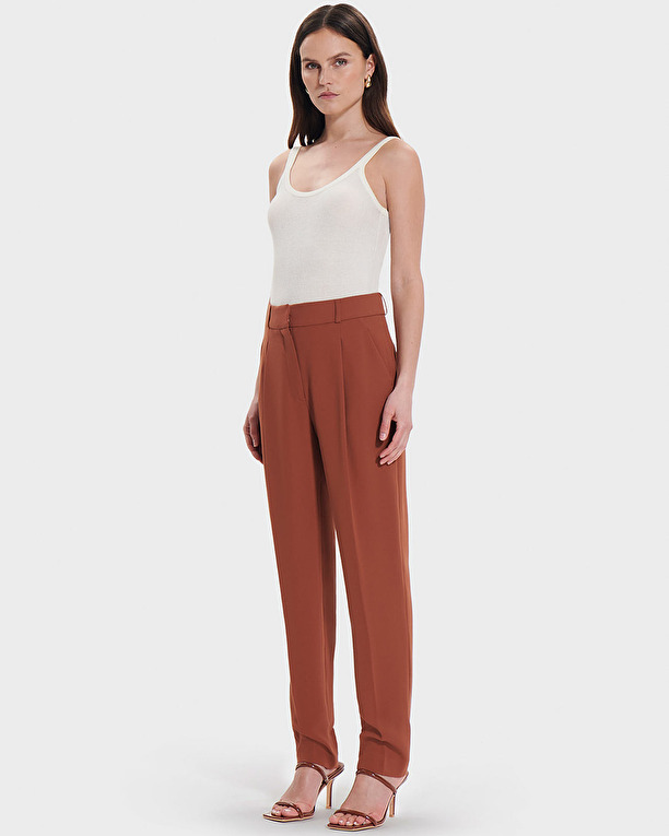 Pona pants Rust pleated pants ZAPA