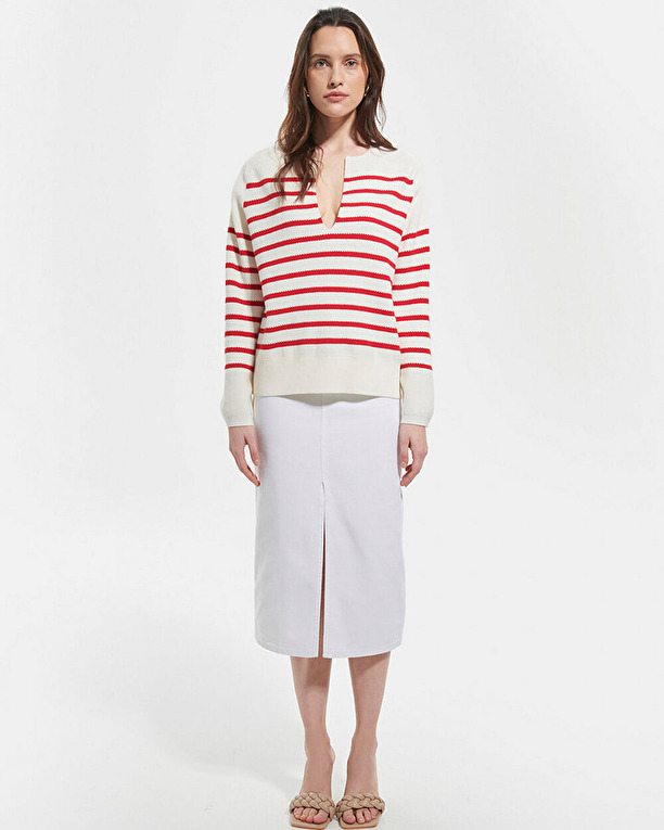 Nathaniel jumper Red striped jumper ZAPA