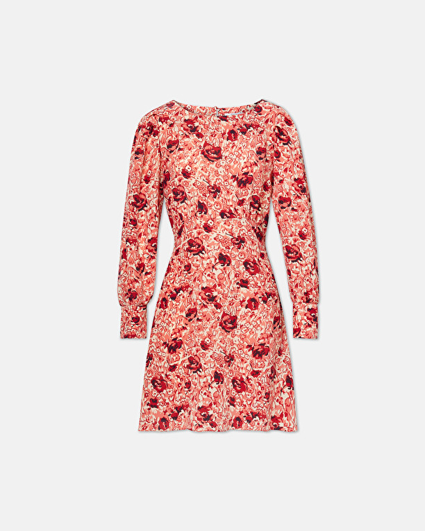 Ranae dress Short fluid dress with long balloon sleeves ZAPA