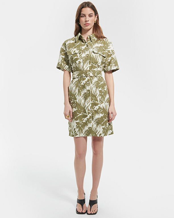 Royo dress Tropical print safari dress ZAPA