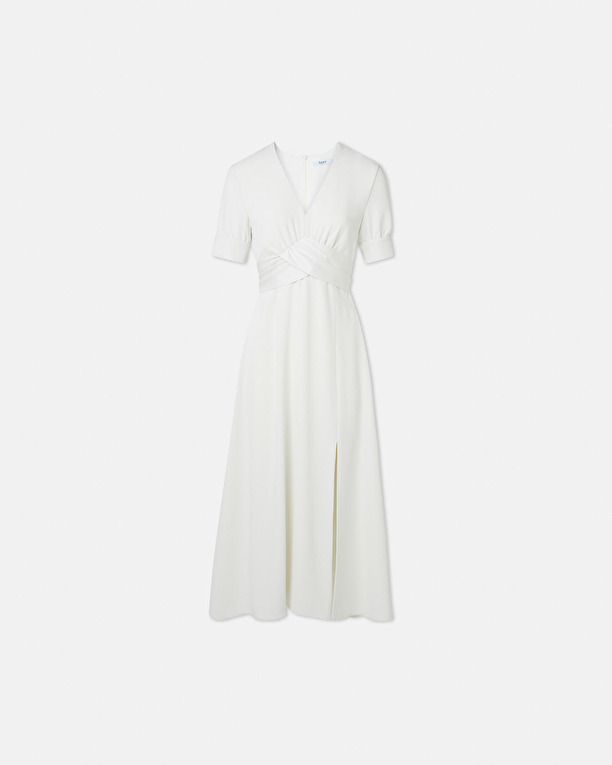 Roseau Dress Ecru crepe dress ZAPA