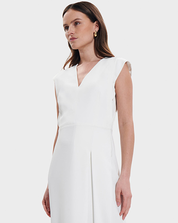 Roussel dress Ecru mid-length dress ZAPA