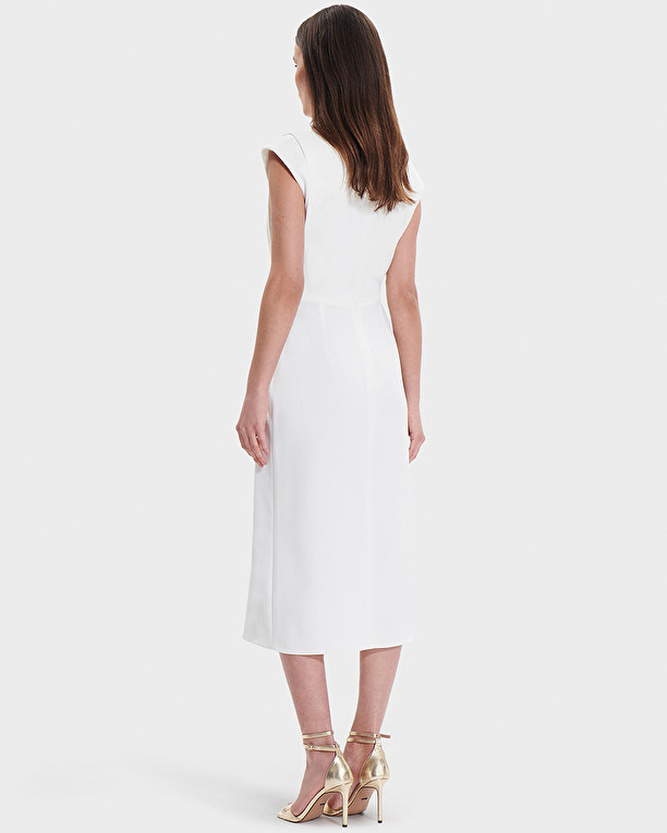 Roussel dress Ecru mid-length dress ZAPA