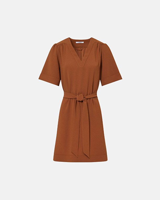 Retie dress Rust fitted straight dress ZAPA