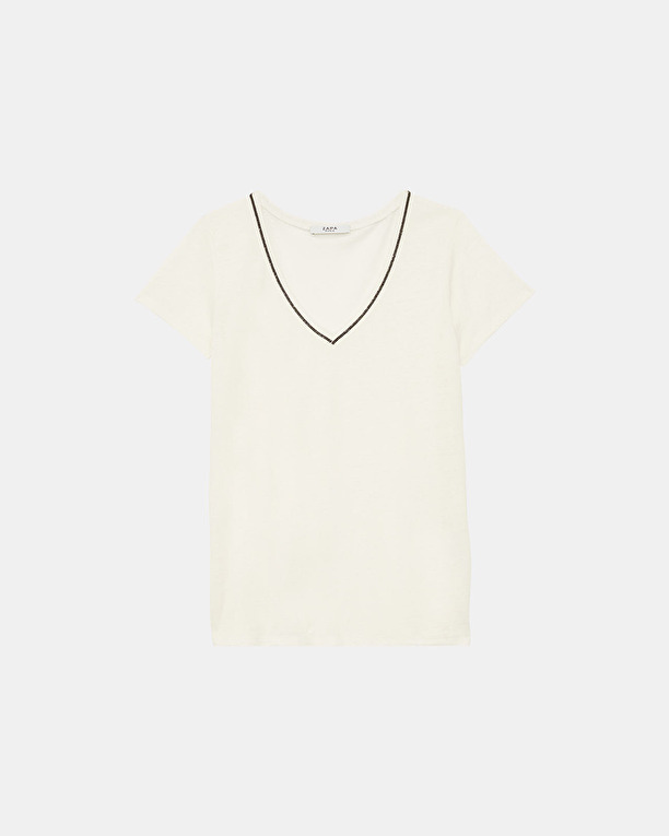 Top Jersey Tasmania Ecru jersey top ZAPA