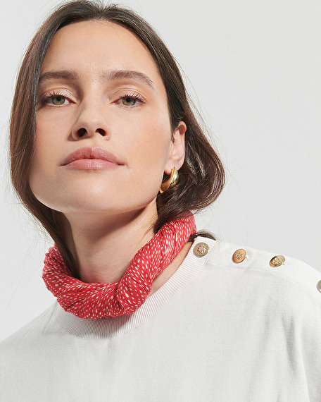 Frida stole red print stole zapa