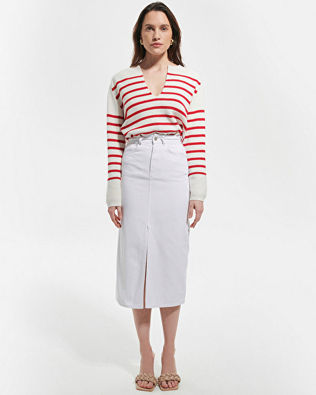 Jude skirt long white skirt zapa