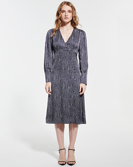Rainette dress navy and white print wrap dress zapa