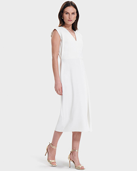 Roussel dress ecru mid-length dress zapa