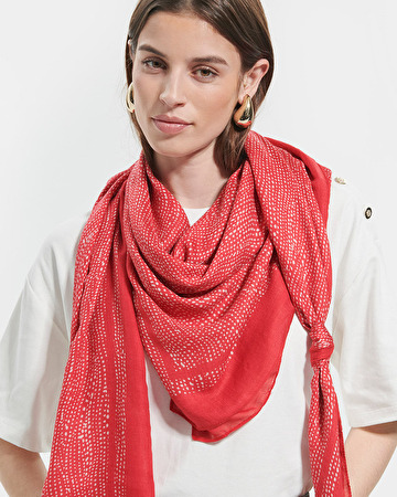 Frida stole Red print stole ZAPA