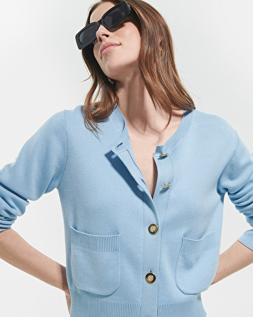 Gwendoline vest Sky blue fitted vest ZAPA