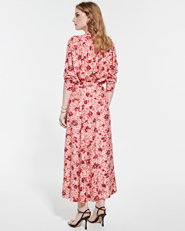 Junette skirt Long flowing skirt with vintage rose print ZAPA