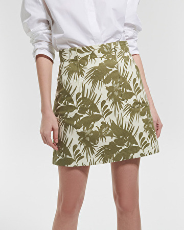 Johanna skirt Tropical print straight skirt ZAPA