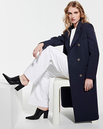 Marco coat Long coat with golden marine buttons ZAPA