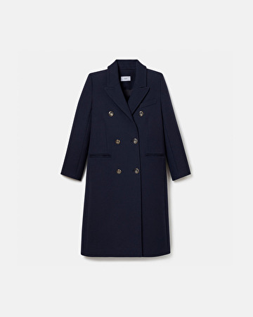 Marco coat Long coat with golden marine buttons ZAPA