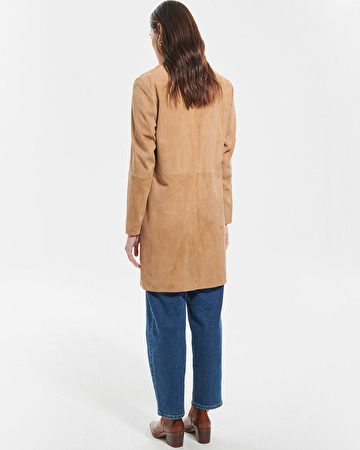Marleya coat Beige suede coat ZAPA