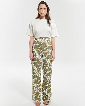 Pampelonne pants Tropical print light pants ZAPA