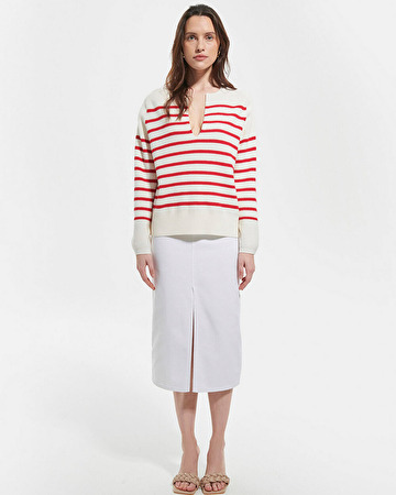 Nathaniel jumper Red striped jumper ZAPA