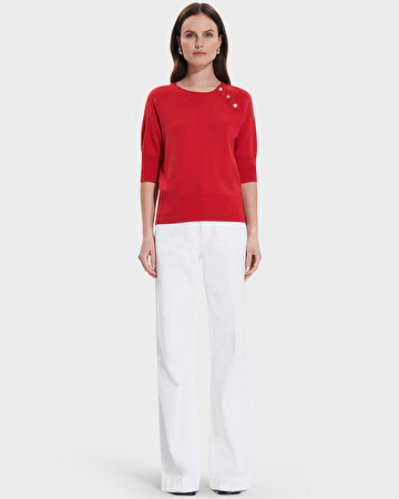 Pauline sweater Red fitted sweater ZAPA