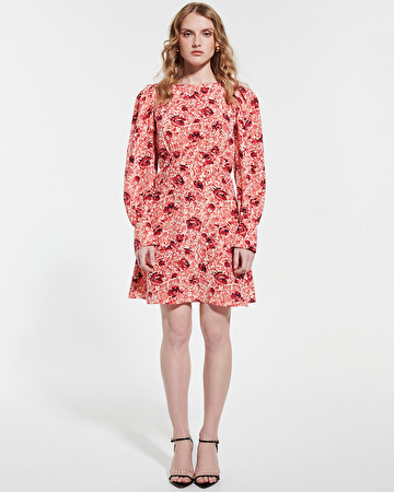 Ranae dress Short fluid dress with long balloon sleeves ZAPA