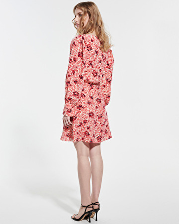 Ranae dress Short fluid dress with long balloon sleeves ZAPA