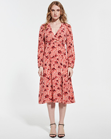 Rahina dress Vintage rose print wrap dress ZAPA
