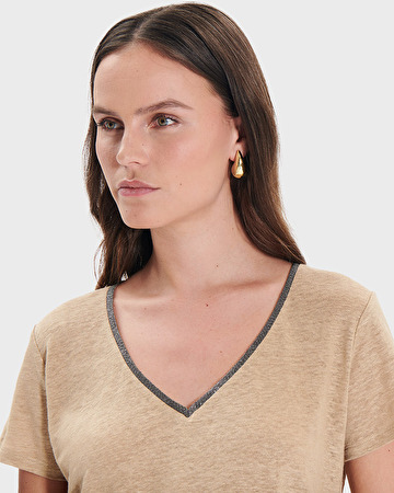 Top Jersey Tasmania Beige jersey top ZAPA