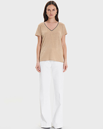 Top Jersey Tasmania Beige jersey top ZAPA
