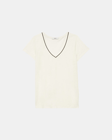 Top Jersey Tasmania Ecru jersey top ZAPA