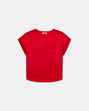 Theo top Red satin top ZAPA