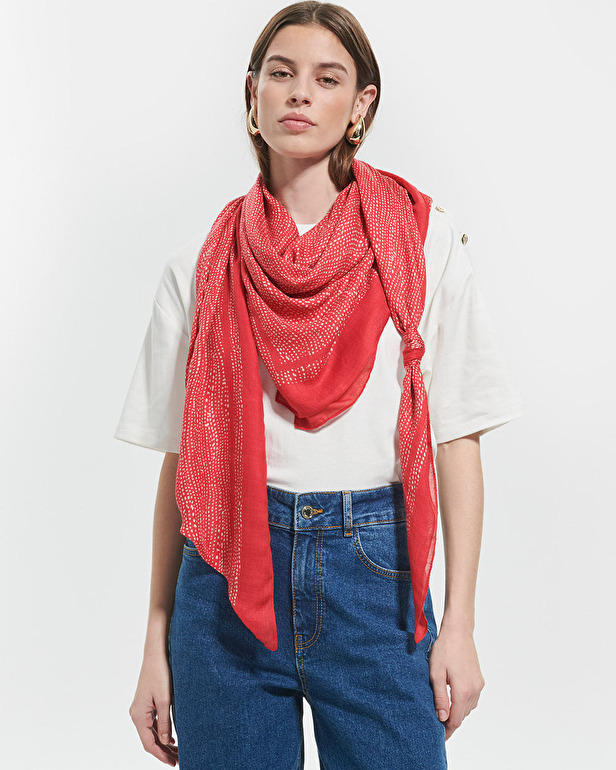 Frida stole Red print stole ZAPA