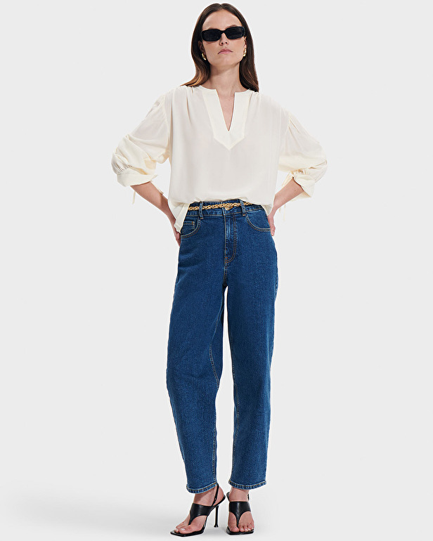 Bangkok blouse Flowing ecru blouse ZAPA