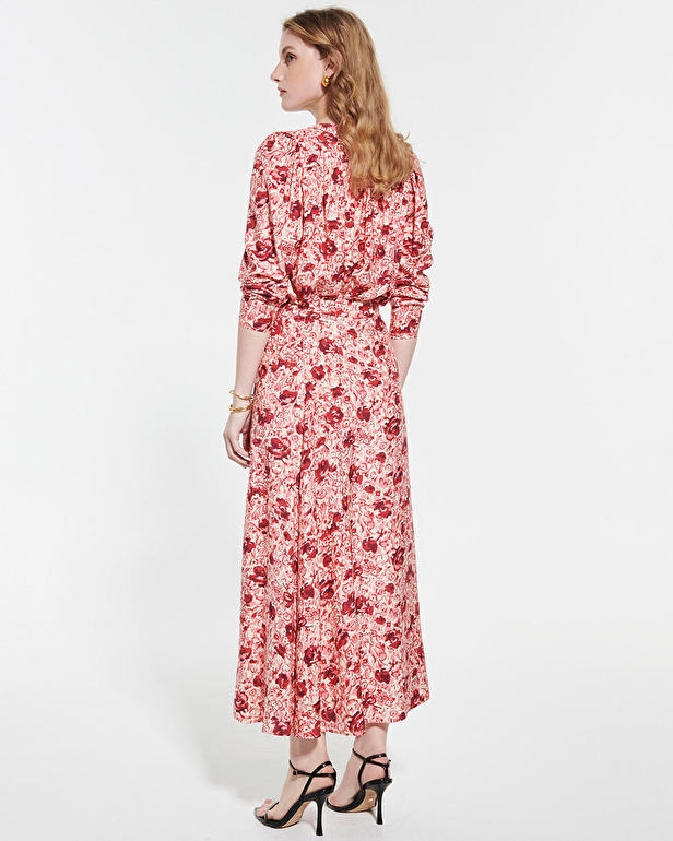 Babel shirt Fluid blouse with retro rose prints ZAPA