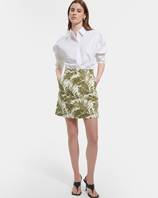 Johanna skirt Tropical print straight skirt ZAPA