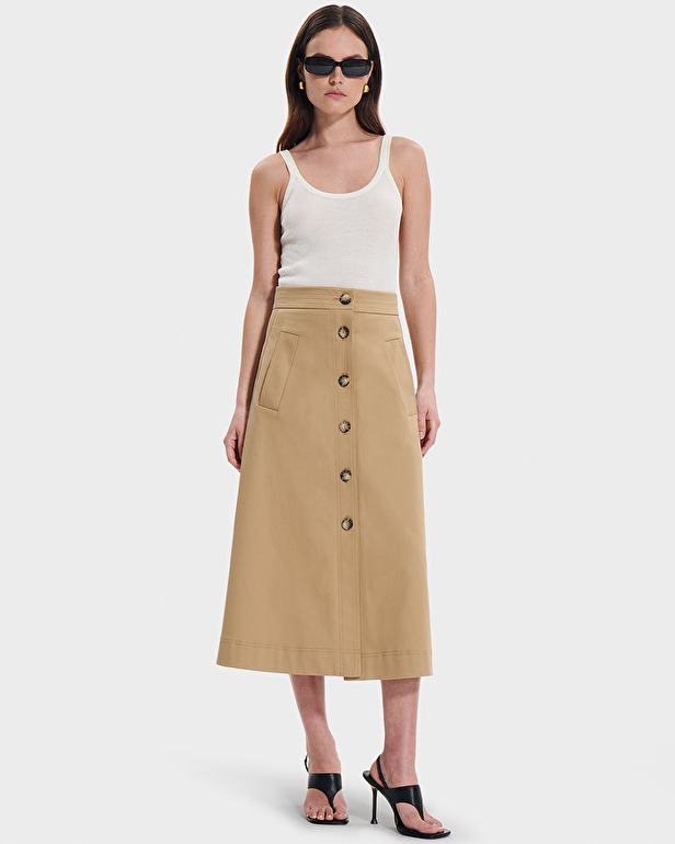 Jona skirt Long bronze skirt ZAPA