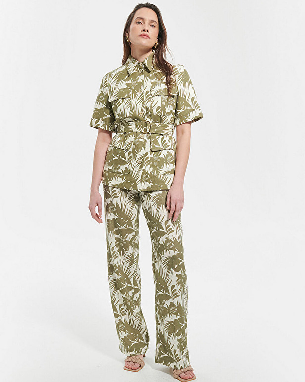 Pampelonne pants Tropical print light pants ZAPA