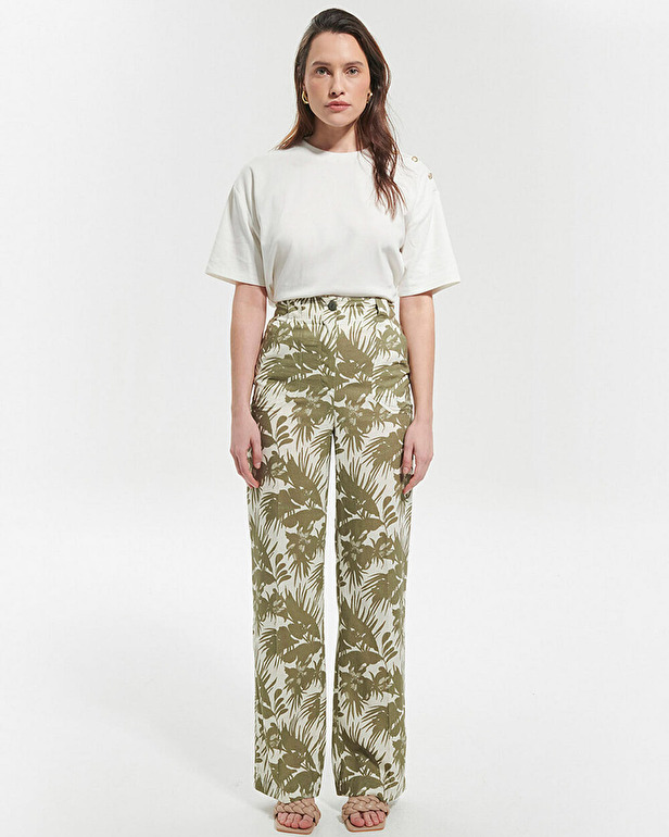 Pampelonne pants Tropical print light pants ZAPA