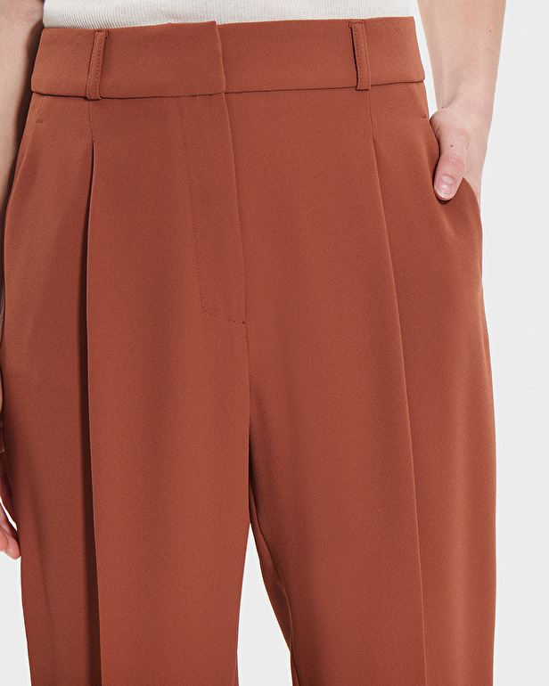 Pona pants Rust pleated pants ZAPA