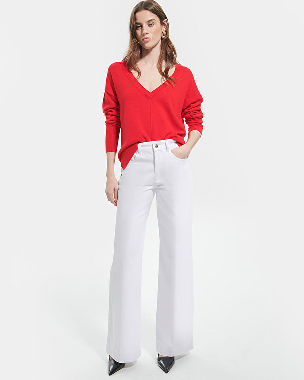 Pucci sweater Red V-neck sweater ZAPA