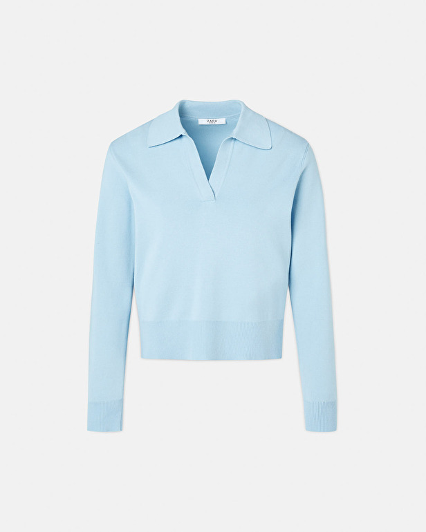 Namba sweater Loose sky blue sweater ZAPA