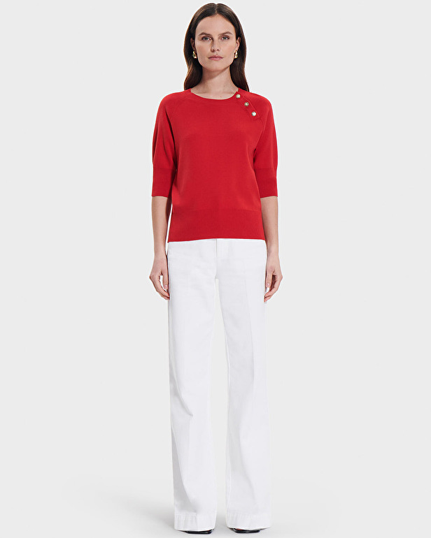 Pauline sweater Red fitted sweater ZAPA