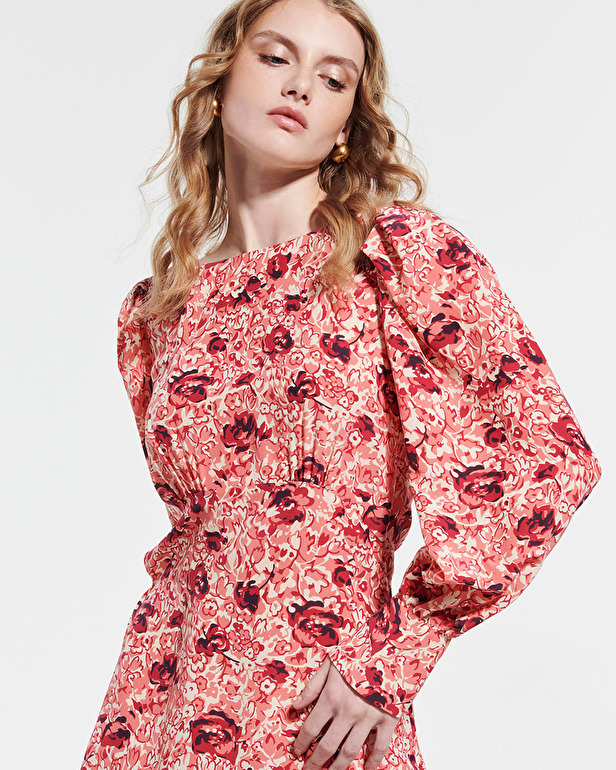 Ranae dress Short fluid dress with long balloon sleeves ZAPA
