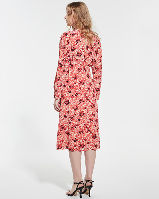 Rahina dress Vintage rose print wrap dress ZAPA