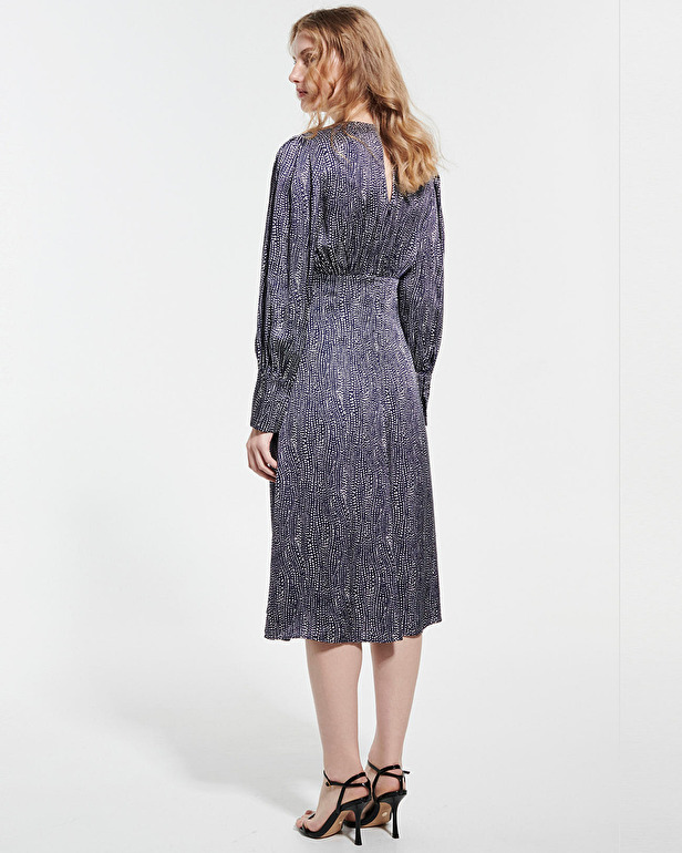 Rainette Dress Navy and white print wrap dress ZAPA
