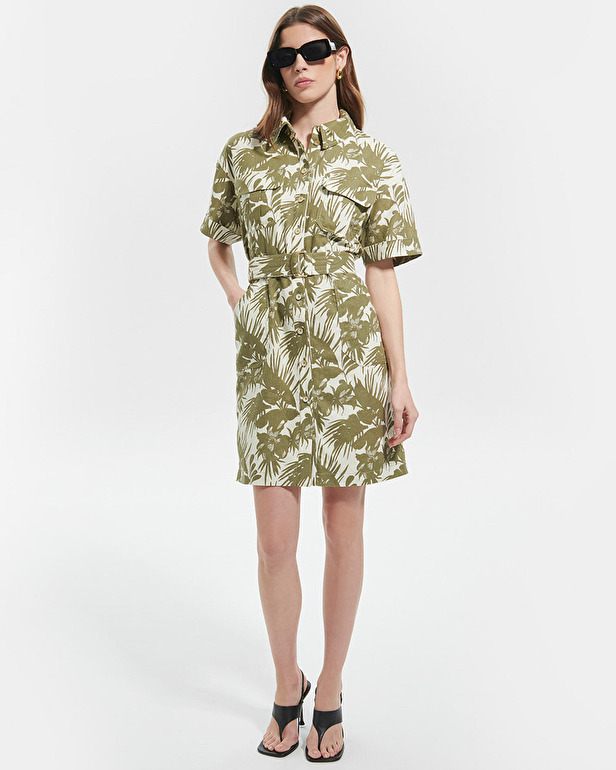 Royo dress Tropical print safari dress ZAPA